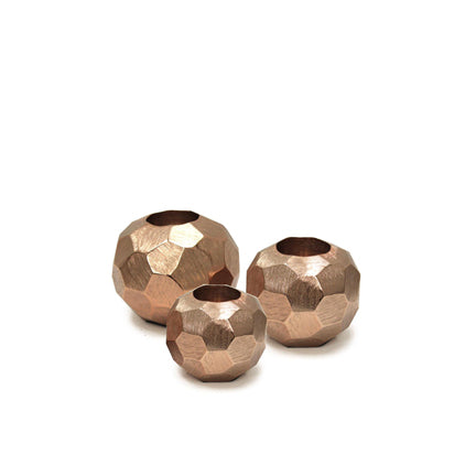 Brushed Aluminum Votive Candle Holder Copper