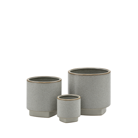 Unique Cream Cylinder Ceramic with Base