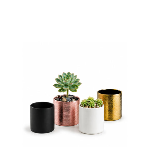 Ceramic Cylinder Vase 4"