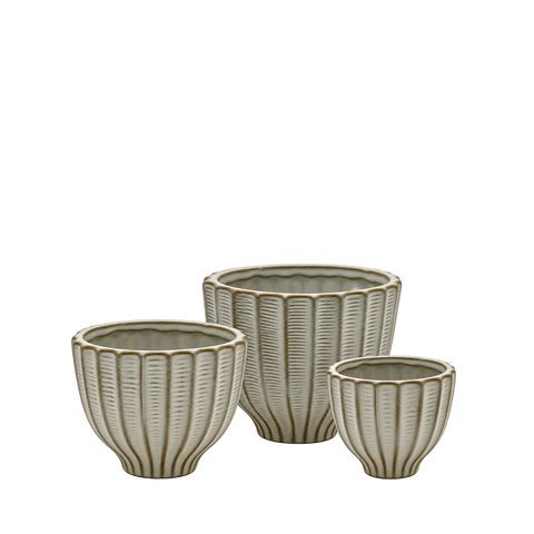 Fancy White Acorn Ceramic Vase