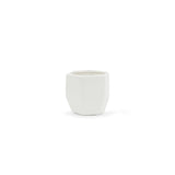 White Geometric Pot