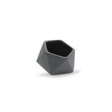 Black Tilted Geometric Pot
