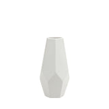 Tall White Geometric Vase