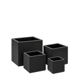 Black Ceramic Cube Vase