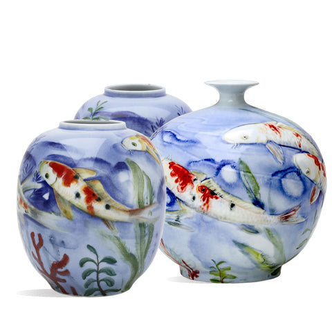 Handpainted Pot & Vase