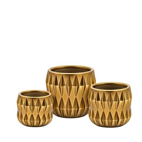 Unique Gold Ceramic Pot