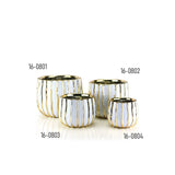 White And Gold Pots