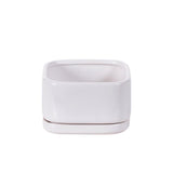 Square Matte White Pottery