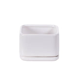 Square Matte White Pottery