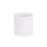 Round Matte White Pottery