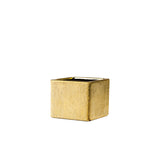 Etched Metallic Cube Planters- Gold